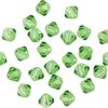 Glass cut glitter beads, 4 mm Peridot