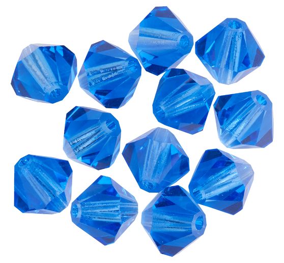 Glass cut glitter beads, 6 mm