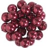 Glass wax beads, Ø 8mm, 25pcs, golden yellow (light orange) Dark red